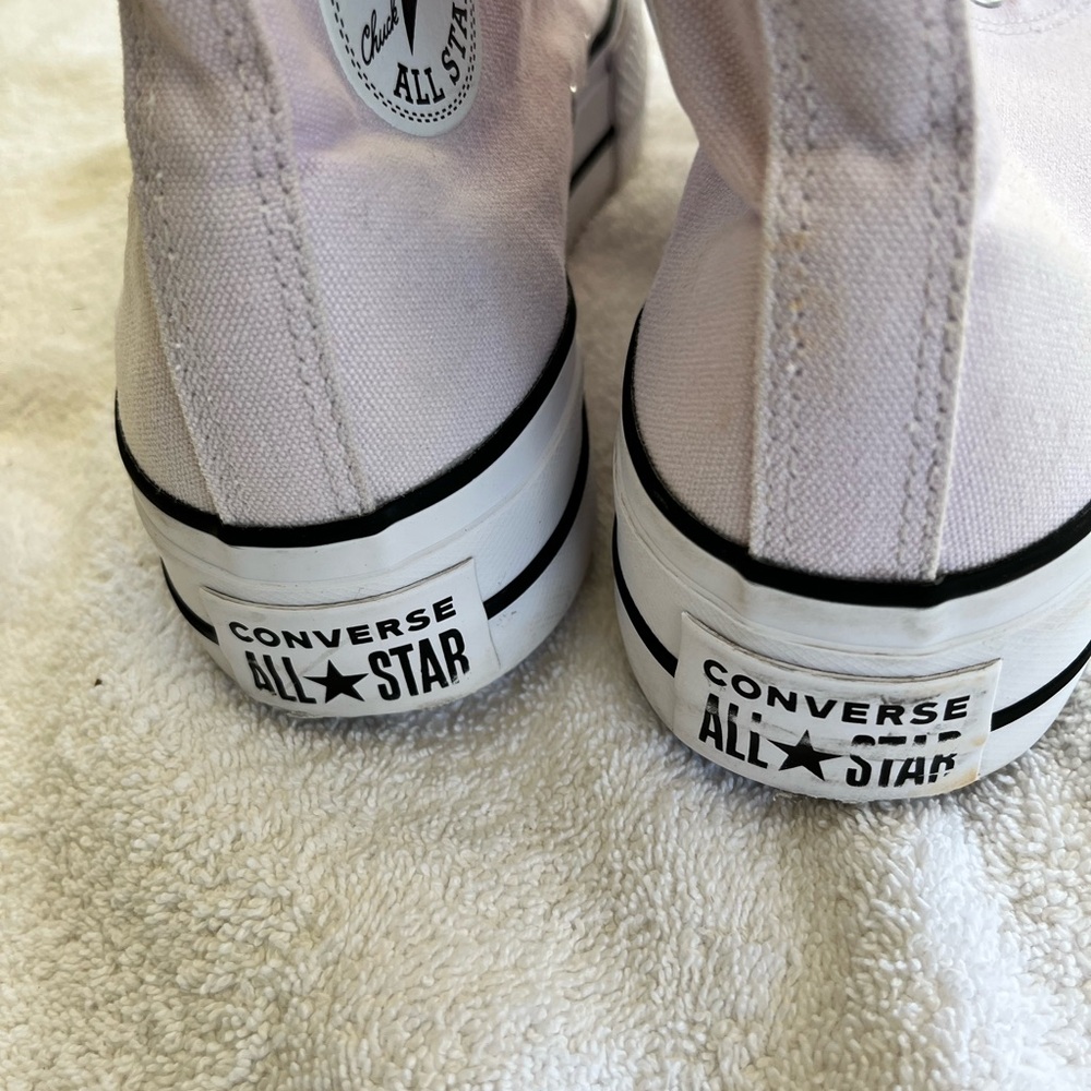 Converse Women's Light Pink Platform Sneakers - Picture 4 of 5